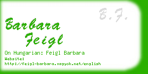 barbara feigl business card